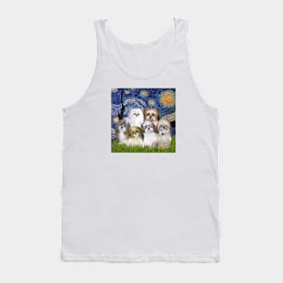 Starry Night Adapted to Include Six Shih Tzus Tank Top